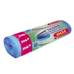 Worki na śmieci z taśmą 60 l / 10 szt.