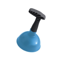 Plunger with plastic holder